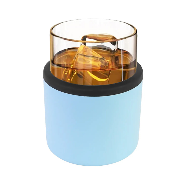 11oz natatanging kahoy na hindi kinakalawang na asero insulated whisky tumbler