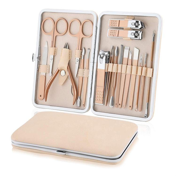 18PCS Bultuhang Rose Gold Manicure Pedicure Set