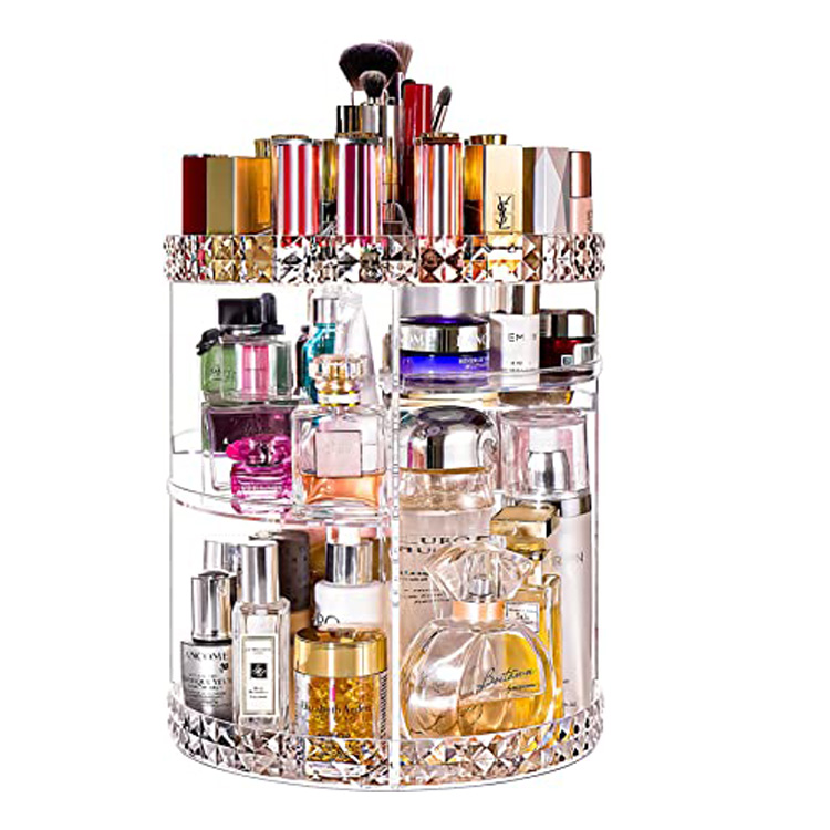 360 Degree Rotating Cosmetic Storage Acrylic Makeup Organizer