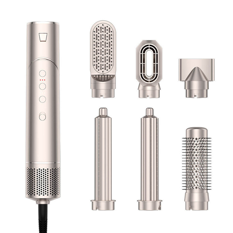 6 sa 1 mainit na air comb na natitiklop na multi-functional ions hair styler