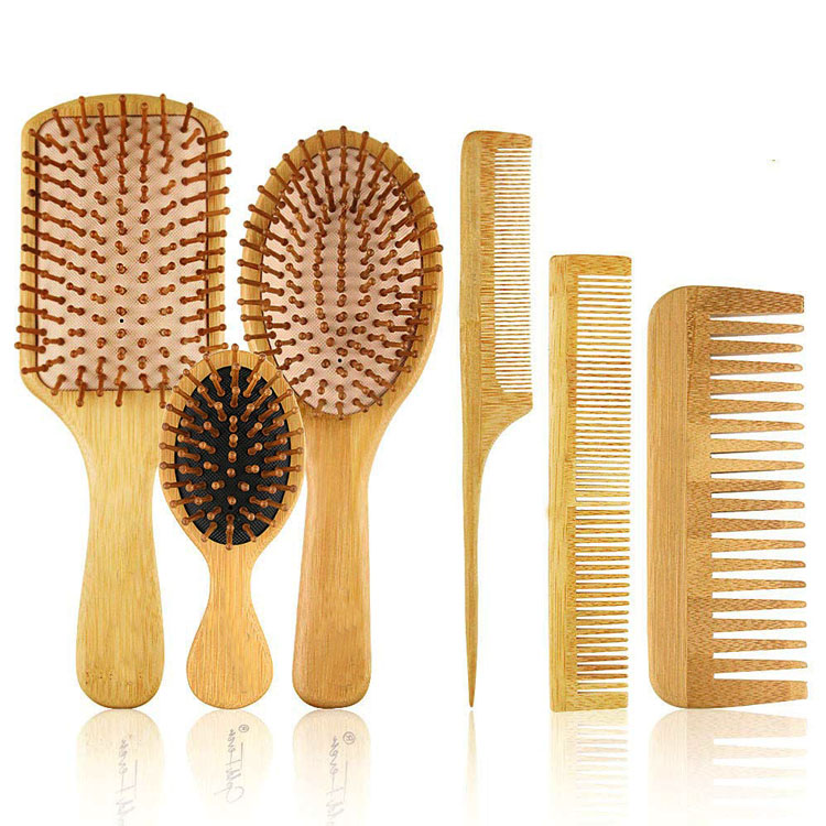 6 In 1 Massage Comb Hairbrush Set Mga Bamboo Hair Brush