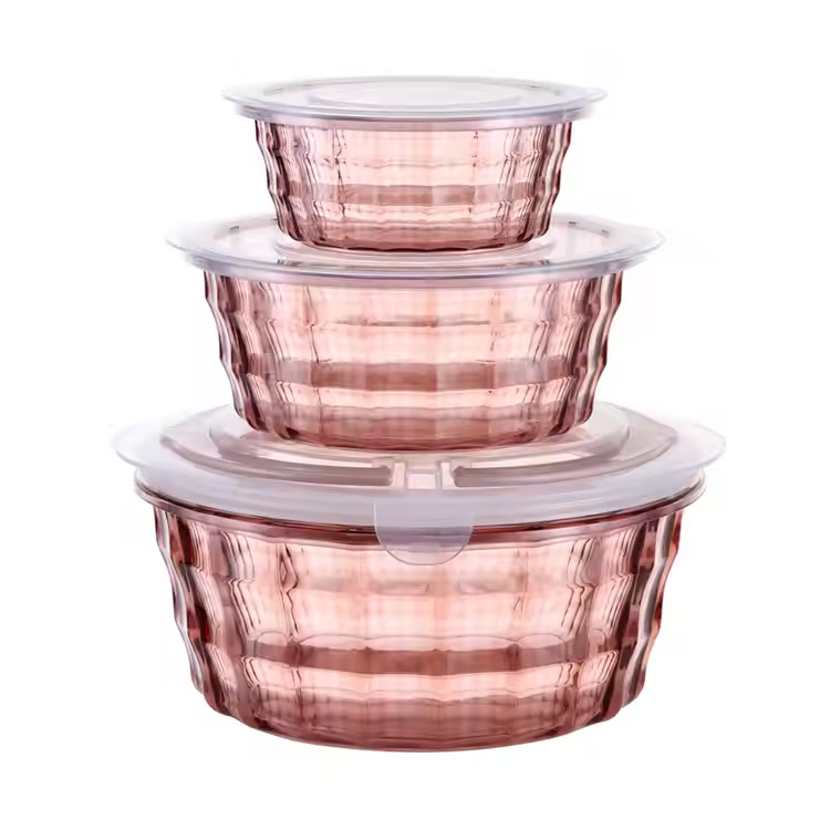 BPA-free stackable pugad ng 3 piraso ng mga lalagyan ng pagkain