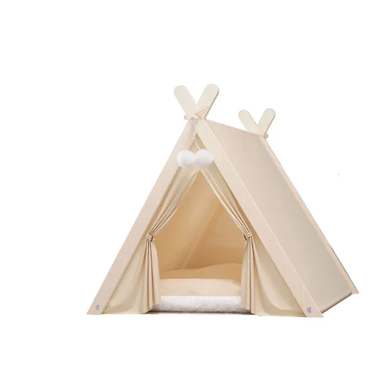 Komportableng mga kasangkapan sa alagang hayop portable teepee tent house