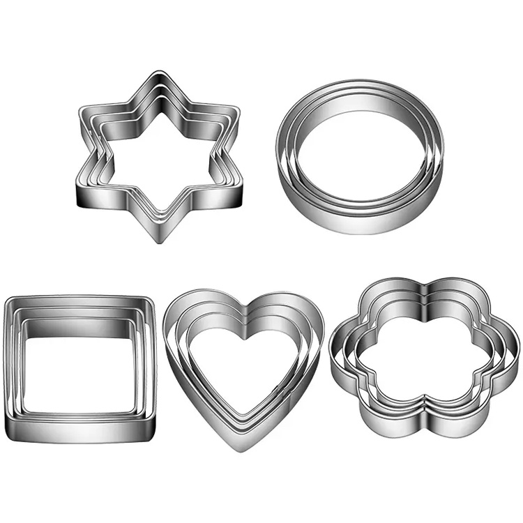 Ang mga cookie cutter ay humuhubog sa baking set ng mga cutter ng cookies ng biskwit