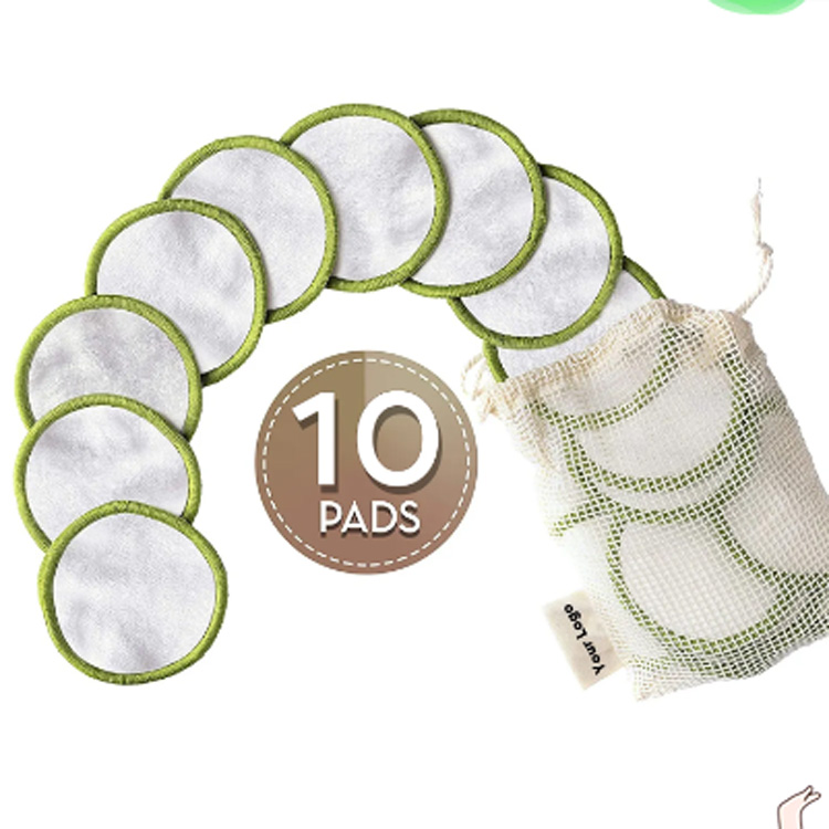 Ang mga cotton round na maaaring hugasan ng kawayan na magagamit na cotton pads