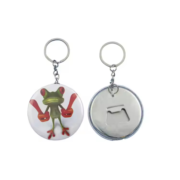 Pasadyang 44mm key singsing blangko bote bote opener key chain