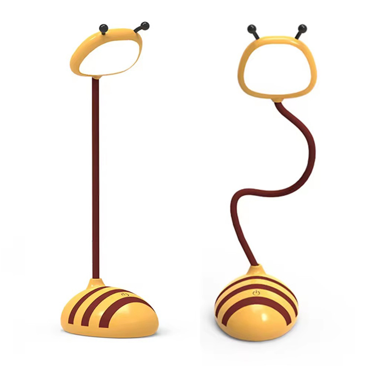 Cute Mini Portable 360 ​​Rotation Flexible Reading Bee Desk Lamp