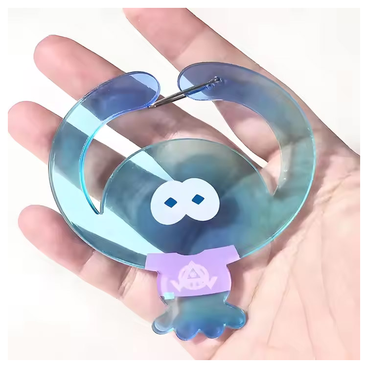 Dinisenyo logo acrylic carabiner keychain bagong pasadyang hugis
