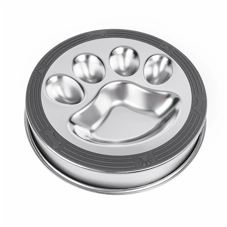 Dog Bowl na nagtatampok ng non-slip silicone mat dog pagkain na kumakain ng mangkok