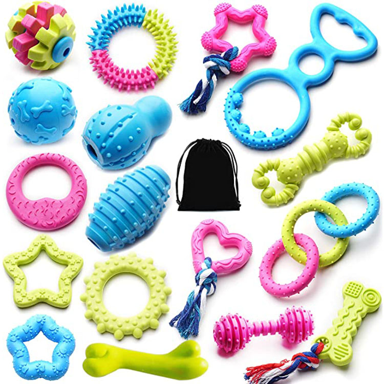 Matibay na Pet Puppy Dog Teething Chew Toys Set