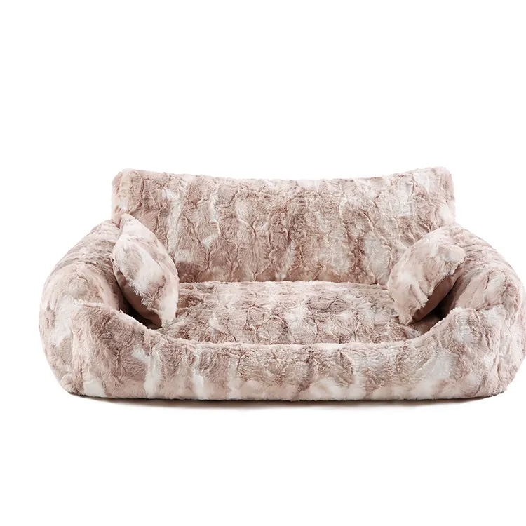 Double Sided Pet Bed na may Pillow Non-Slip Cat Sleeping Sofa