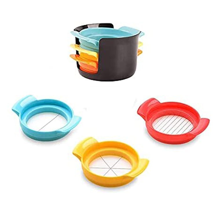 Matibay na Tool sa Kusina Multifunctional 3 In 1 Egg Slicer