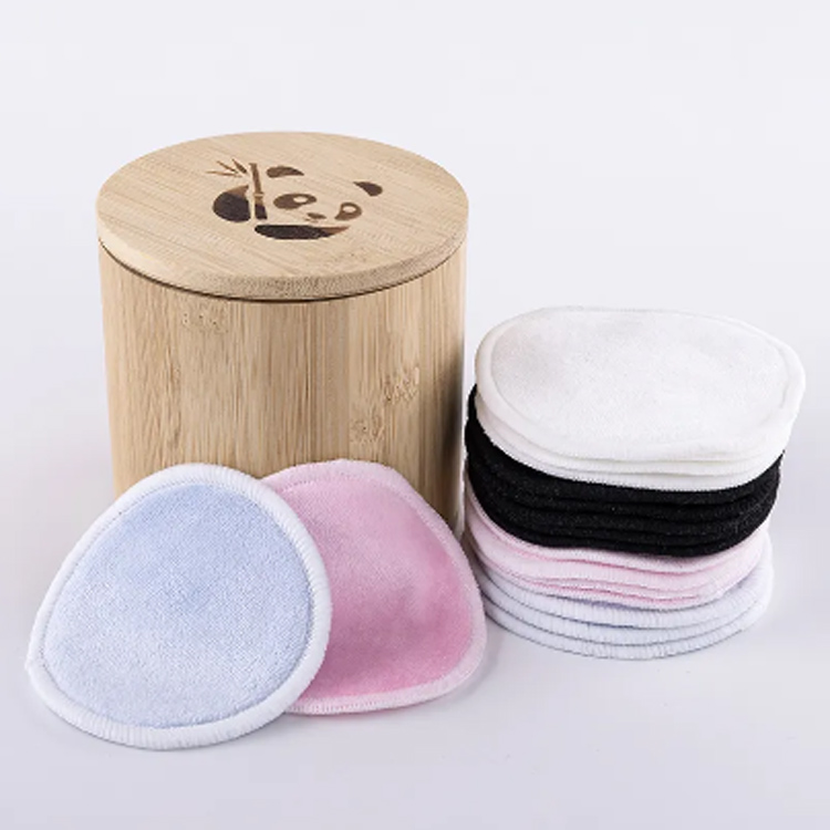 Eco-friendly na kawayan na magagamit muli ng mga pad ng remover ng pampaganda