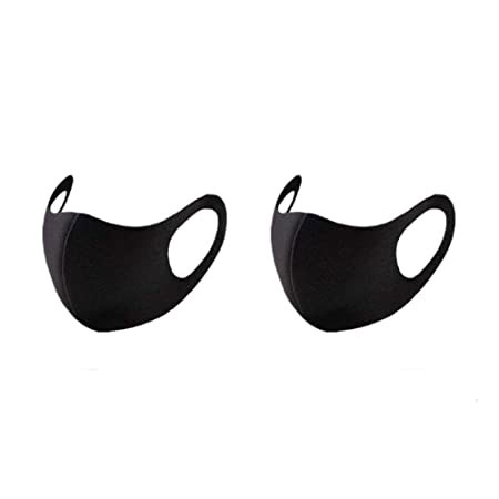 Ang Fashion Black Reusable Cotton Face Shield Mask