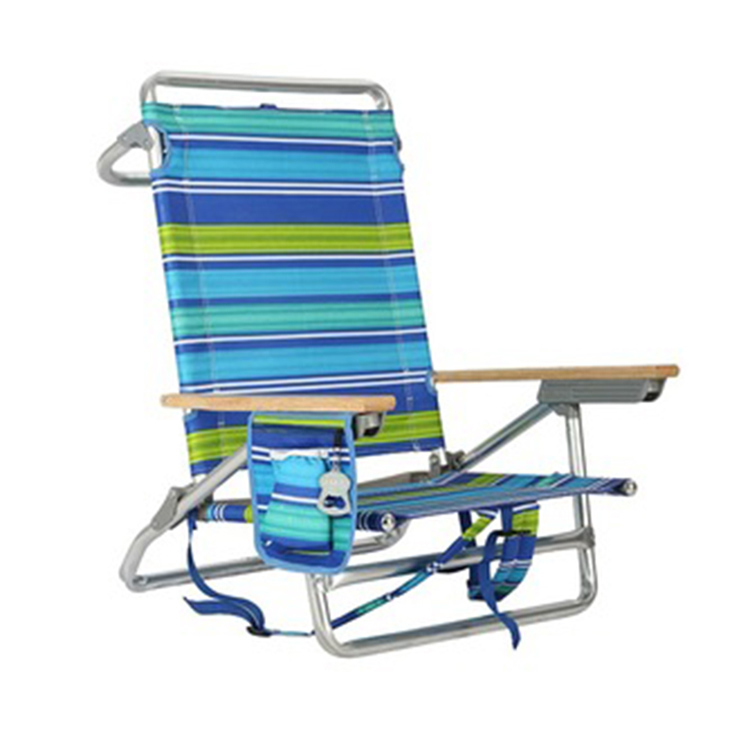 Folding Backpack Beach Chair na may Malaking Storage Pouch