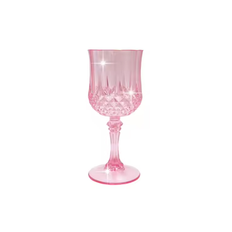 Ang Grand Event Party ay nagbibigay ng Pink Vintage Plastic Goblet