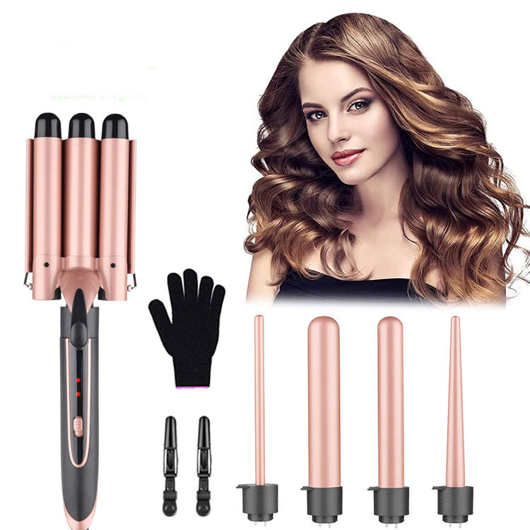 Propesyonal na Hair Curler Set na 5 Sa 1 Curling Iron Wand Set