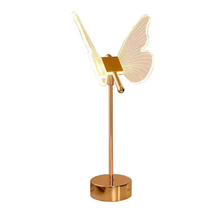 Home Decor Adjustable Folding Crystal Butterfly Desk Lamp