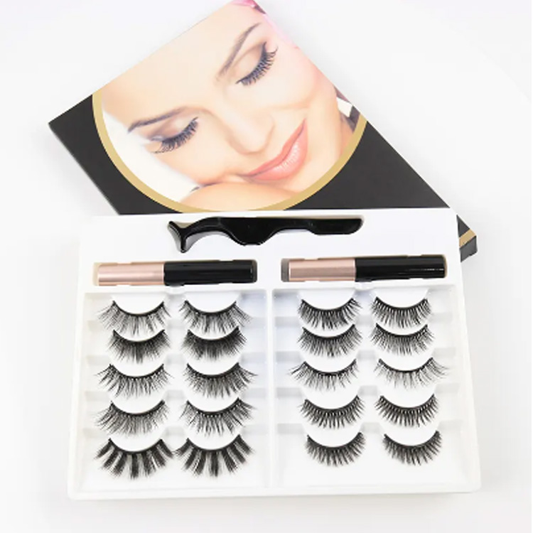 Mainit na Pagbebenta ng Magnetic eyelashes Pribadong Label 10 Magnets Lashes