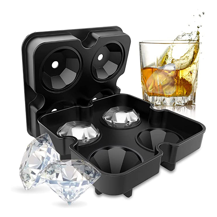 Nakakalamig na 3D Diamond Silicone Ice Mold Cube Tray