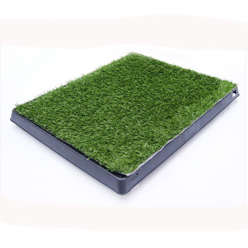 Indoor Pet Potty Dog Grass Pad na may Tray