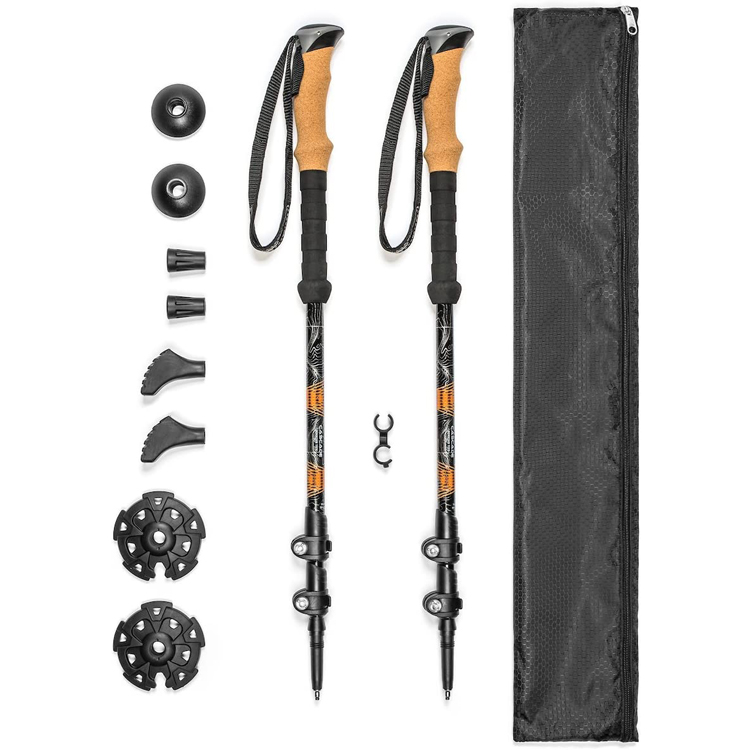 Magaang Panlabas na Aluminum Trekking Pole na may EVA Grip