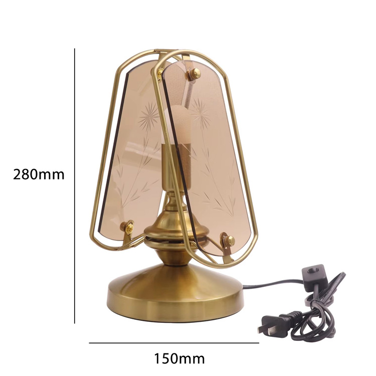 Marangyang American Style Table Lamp na Led Hotel Retro Desk Lamp