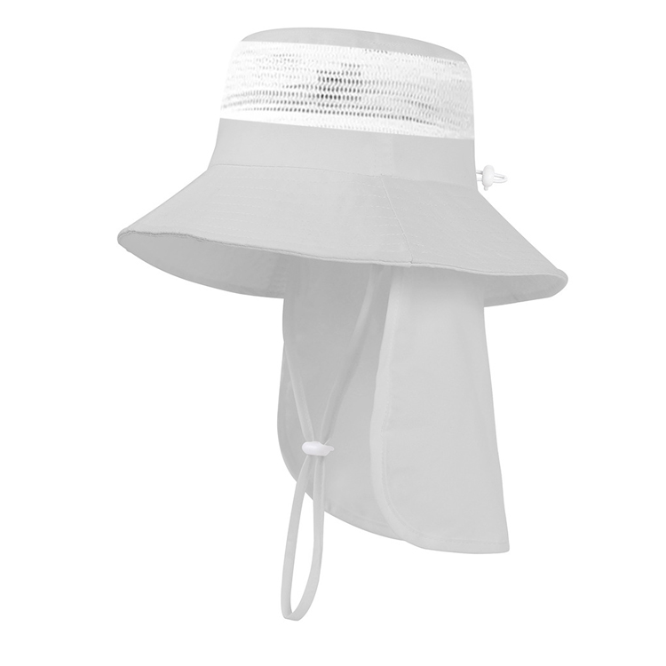 Mesh Gauze Shawl Sunscreen Visor Adjustable Bucket Hat
