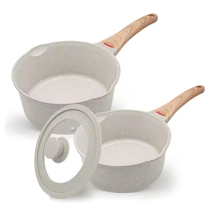 Mini Soup Pot Nonstick Saucepans Set 1.5qt & 1.8qt sauce pan