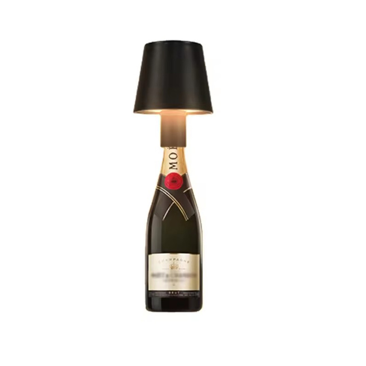 Modernong Touch Lamp Cordless Plastic Wine Bottle Table Lamp