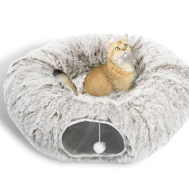 Multi functional tunnel na may bed winterte tube cat tunnel