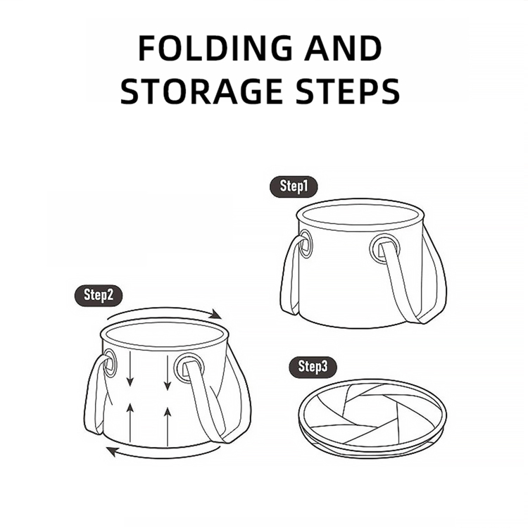 Multi Purpose Camping Water Container Collapsible Bucket