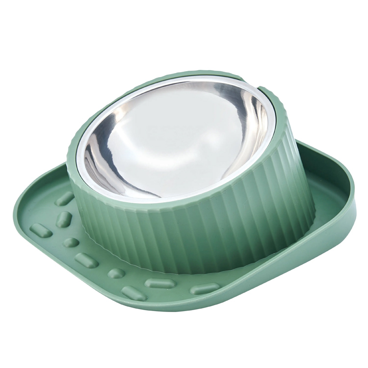 Multifunctional marangyang hindi kinakalawang na asero alagang hayop na mangkok ng tubig ng aso