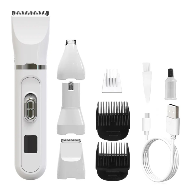 Bagong 4 sa 1 Grooming Kit Mababang ingay Pet Hair Trimmer Dog Shaver