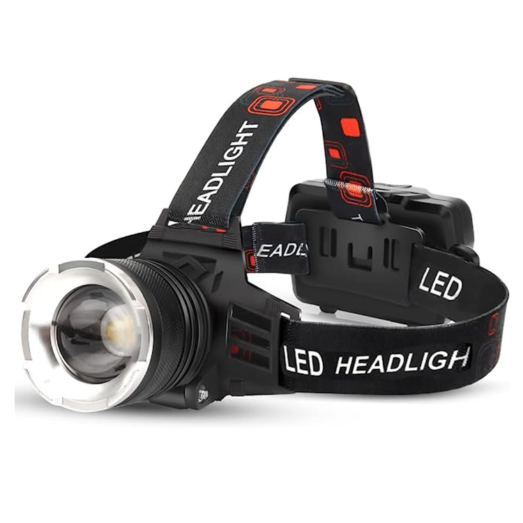 Outdoor Adjustable Zoom Headlamp LED Rechargeable Head Lamp