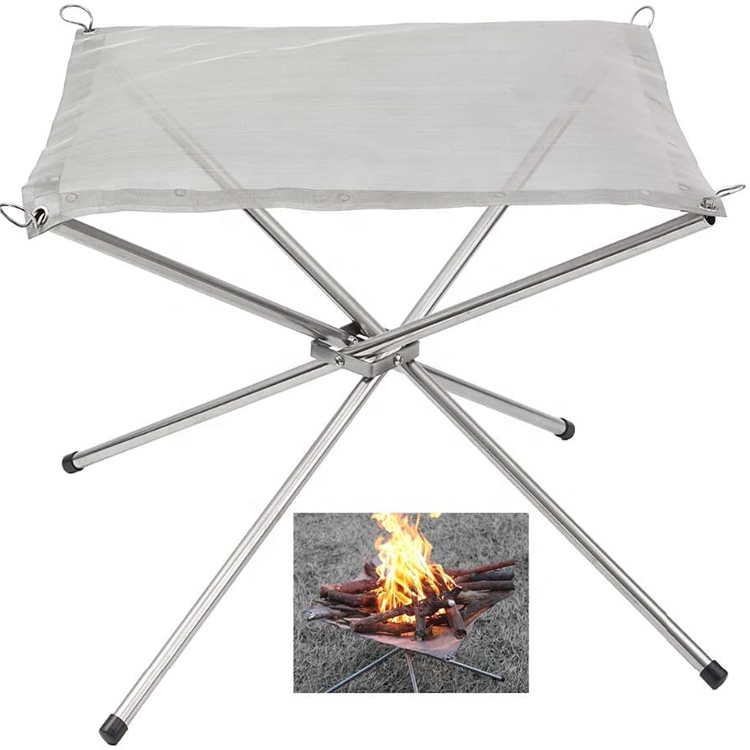 Panlabas na Fire Pit 22 Inch upgrade Foldable Stainless Steel Mesh