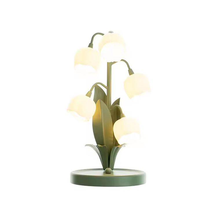 Pastoral Desk Lamp Design Heterosexual Flower Table Lamp