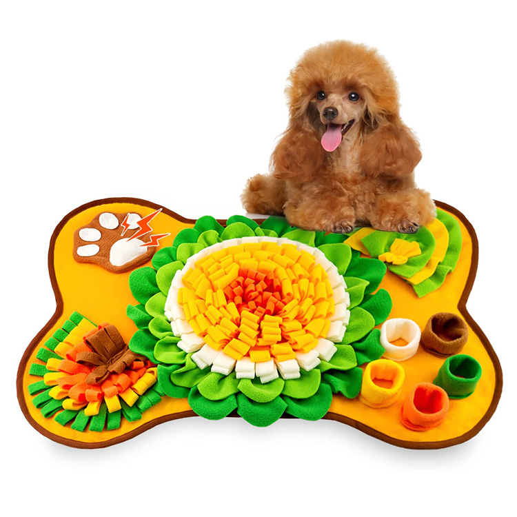 Pet Puzzle Laruang Mabagal na Feeder Training Dog Snuffle Mat