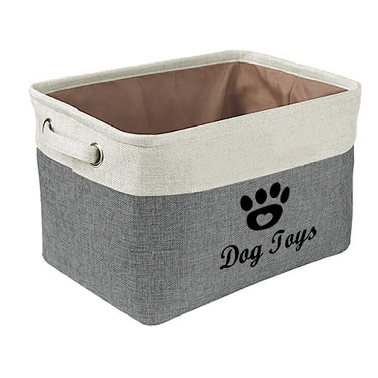 Collapsible Dog Organizer Basket Pet Toy Storage Box