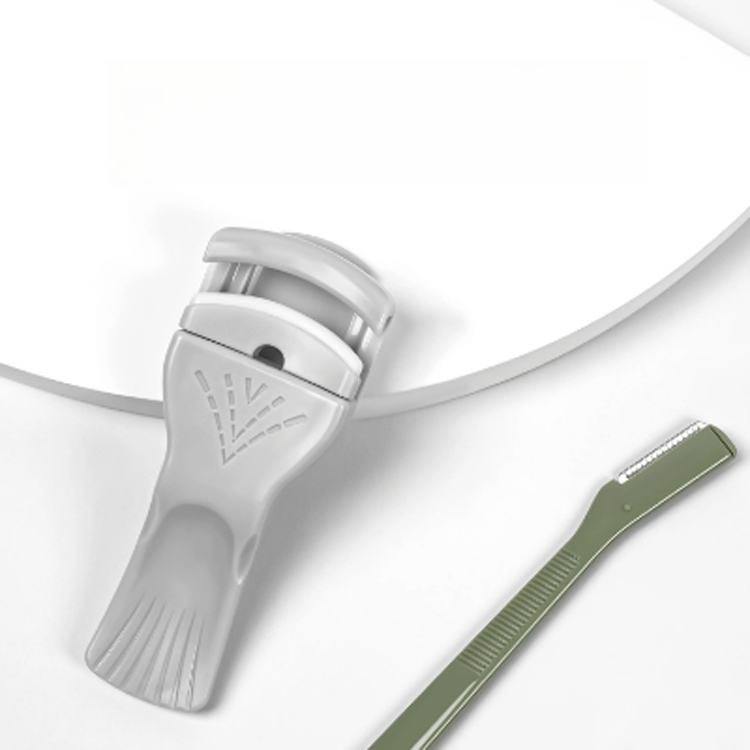 Portable hawakan ng kagandahan ng eyebrow trimmer makeup cosmetic kit