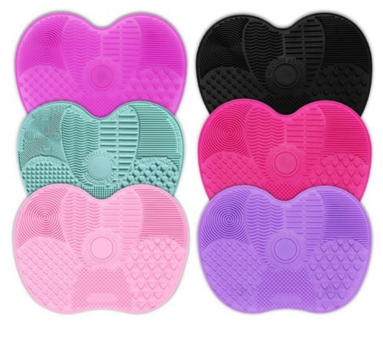 Portable Silicone Makeup Brush Cleaning Mat na may Suction Cup