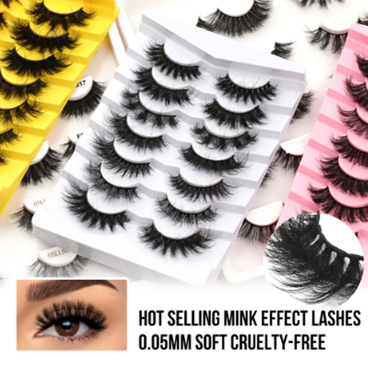 Pribadong label faux cils fluffy natural faux mink maling eyelashes
