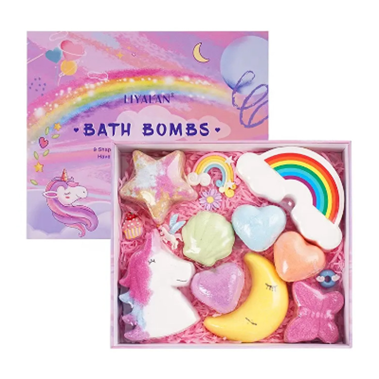 Pribadong label ng Luxury Vegan Rainbow Cloud Organic Bath Bomb