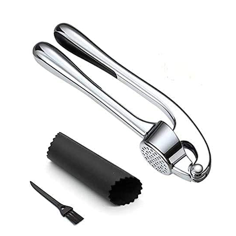 Propesyonal na Mincing Crushing Zinc Alloy Garlic Press