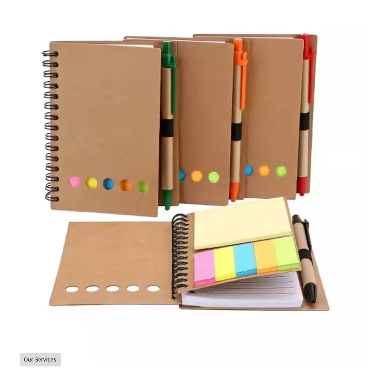 Promosyonal na na -customize na disenyo ng spiral notebook na may panulat