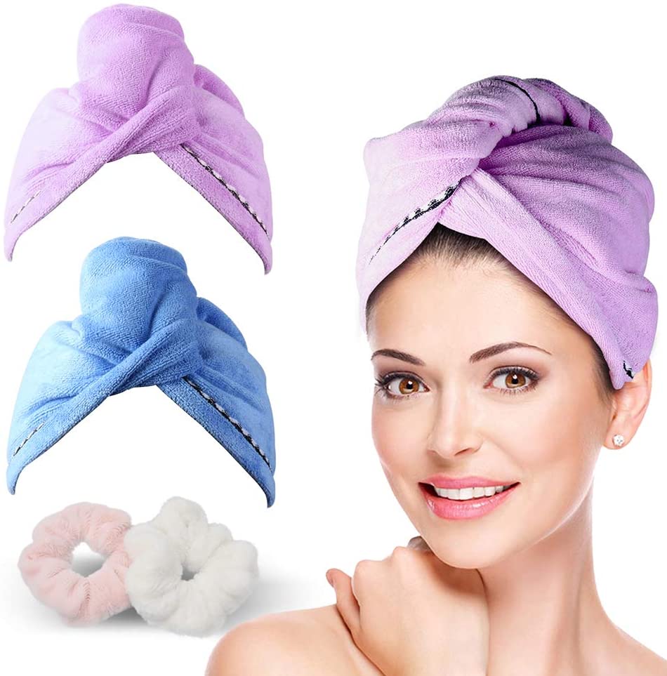 Mabilis na Microfiber Dry na Buhok ng Turban Hat Towel Wrap