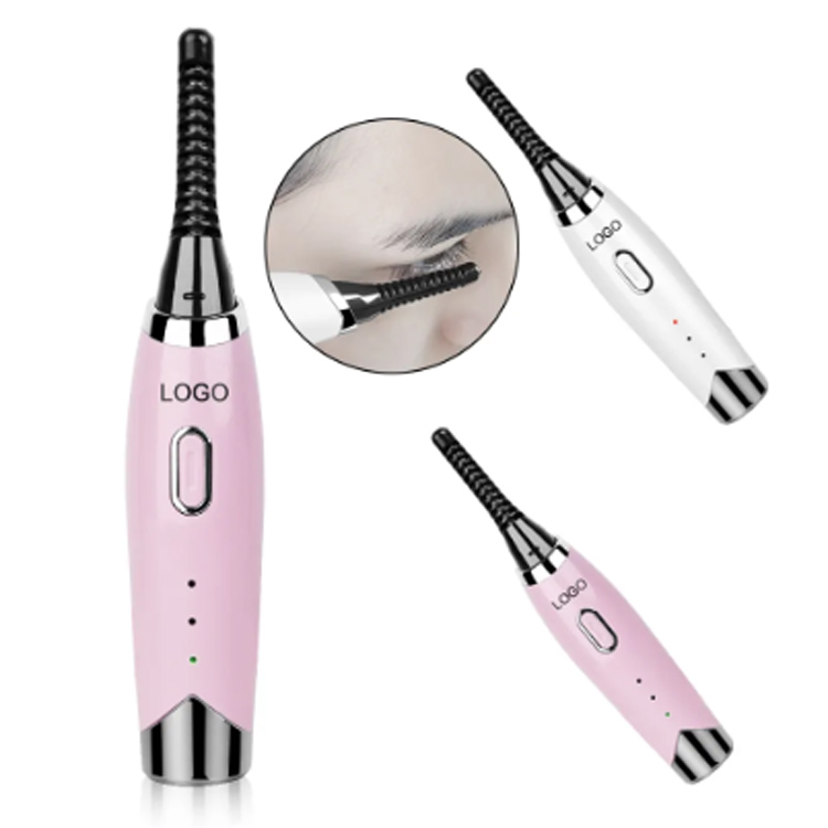 Rechargeable electric long lasting heated eyelash curler