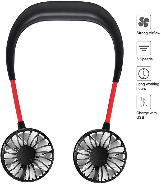 Rechargeable Mini USB Porable Sports Hands Free Neckband Fan