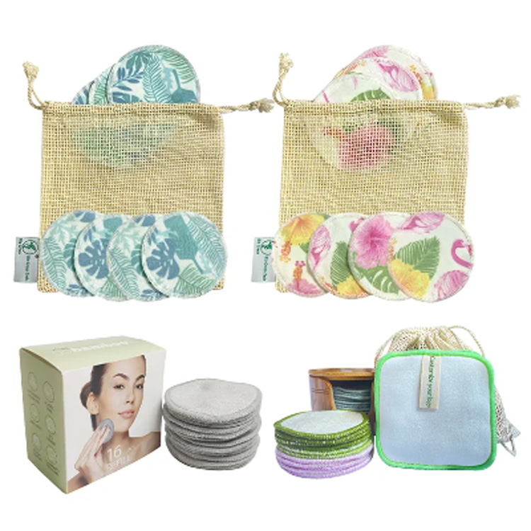 Remover eco friendly facial cotton makeup cleaning pads