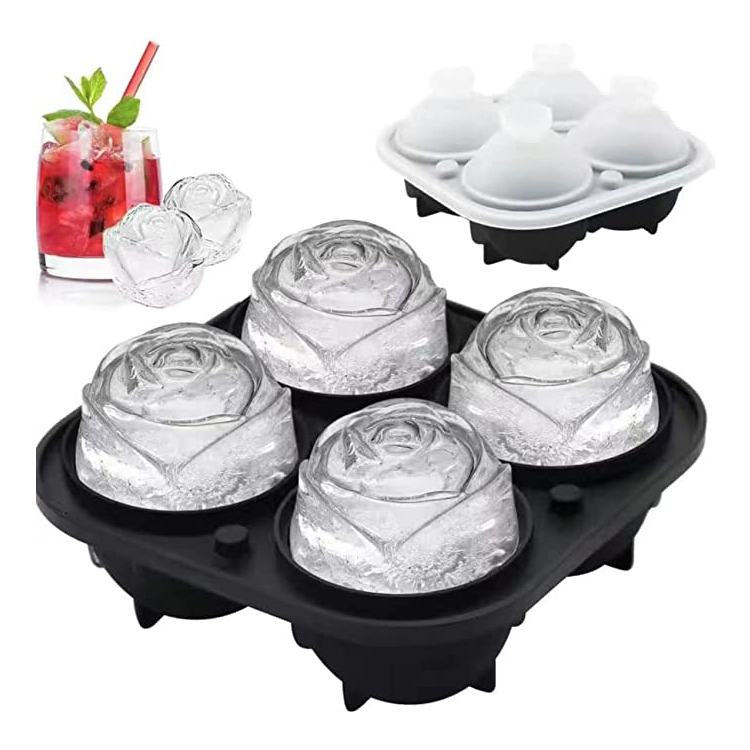 Bagong 3D Silicone Rose Ice Mold Cube Tray